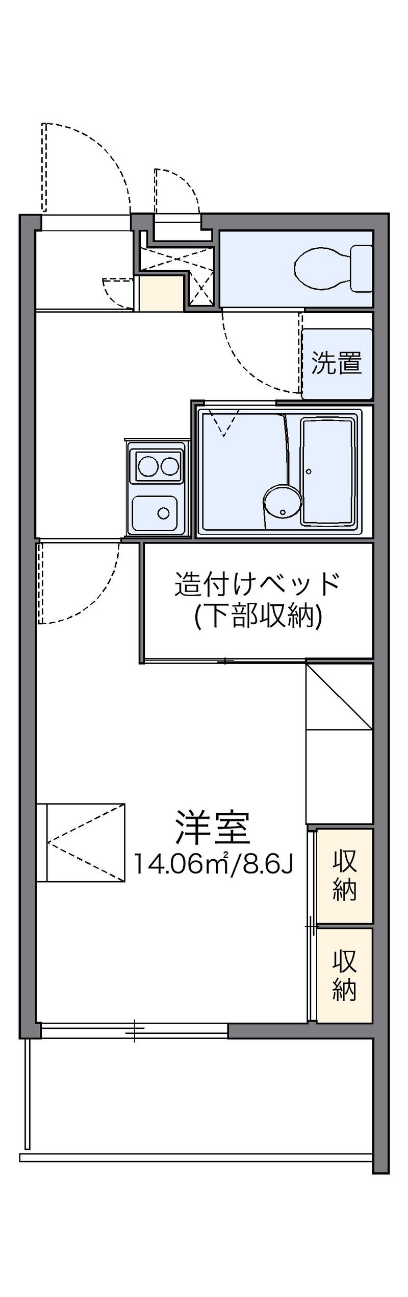 レオパレスアコンティオス 間取図