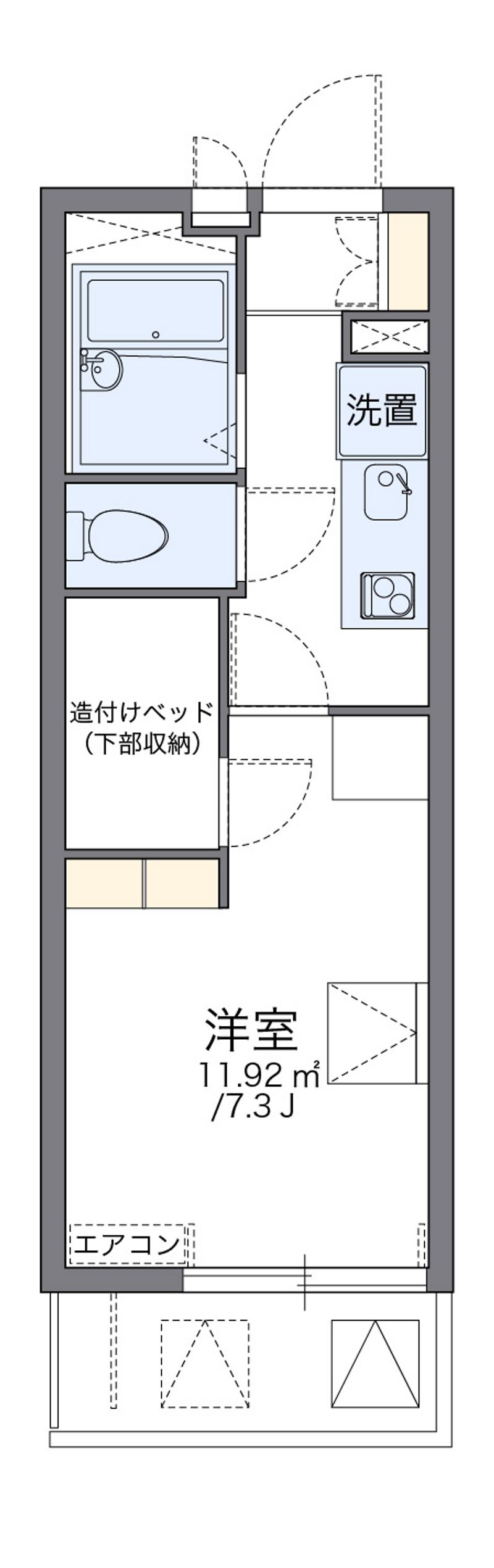 leopalace Abril Sanbankan Floor plan
