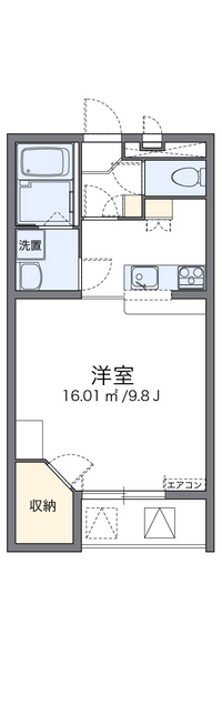 レオパレスクレールⅡ 間取り図