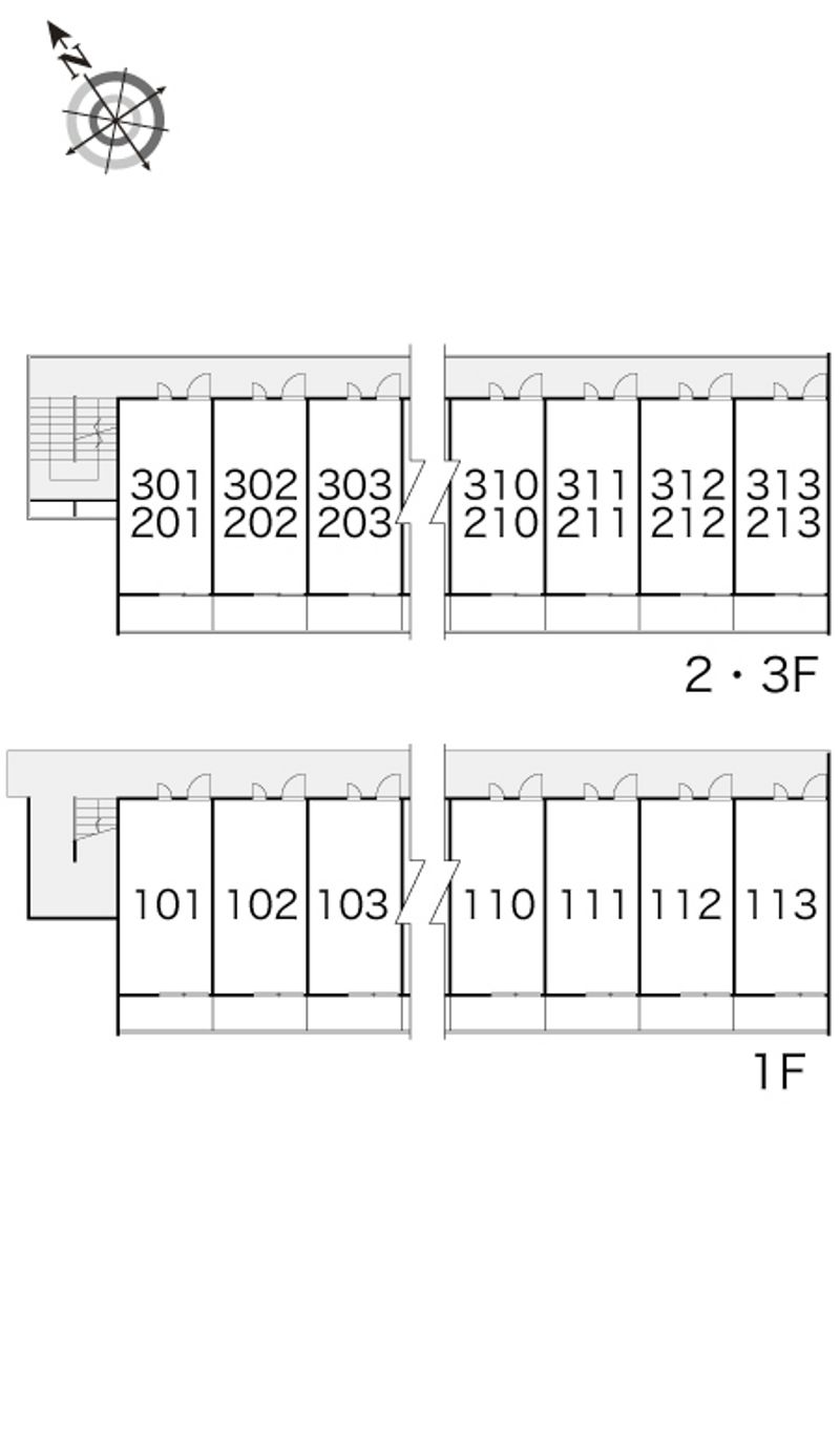 レオパレスグランデ泉Ｂ 間取配置図