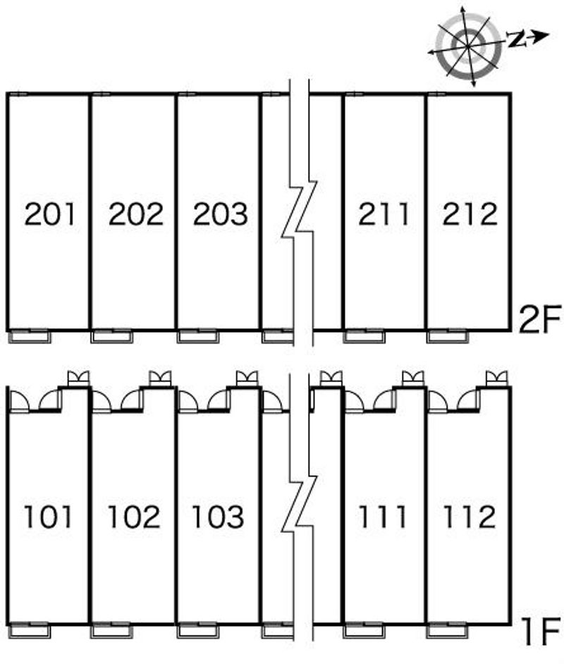 レオパレスハイム　コルーテ小野 間取配置図