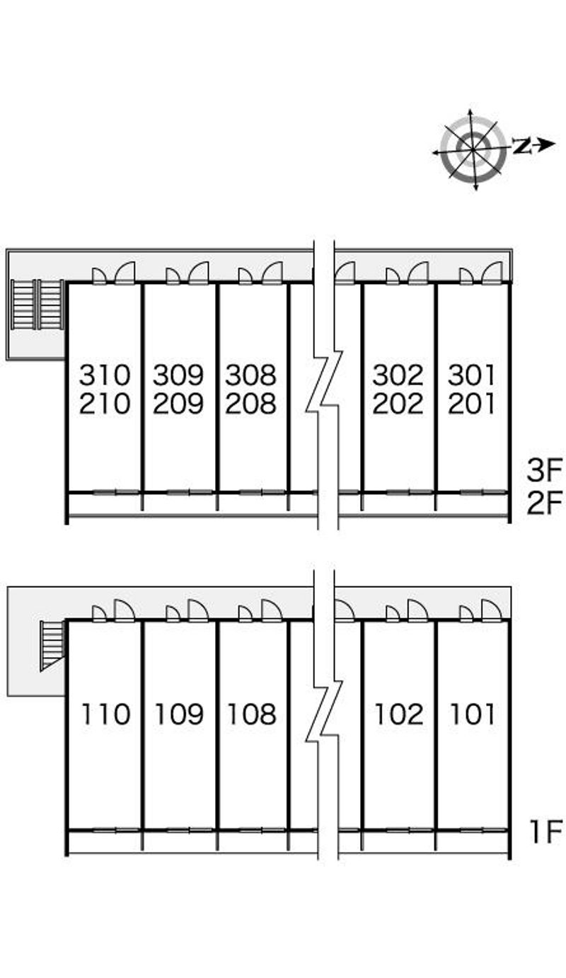 レオパレスフォレステール　千代 間取り配置図