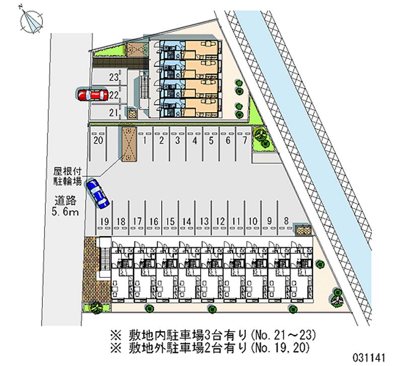 レオパレス上の段弐号館 月極駐車場