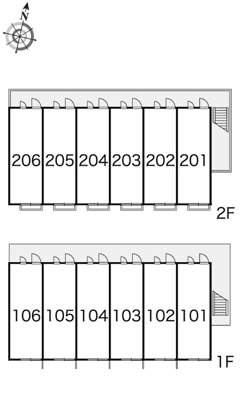 レオパレスシェソワⅢ 間取配置図