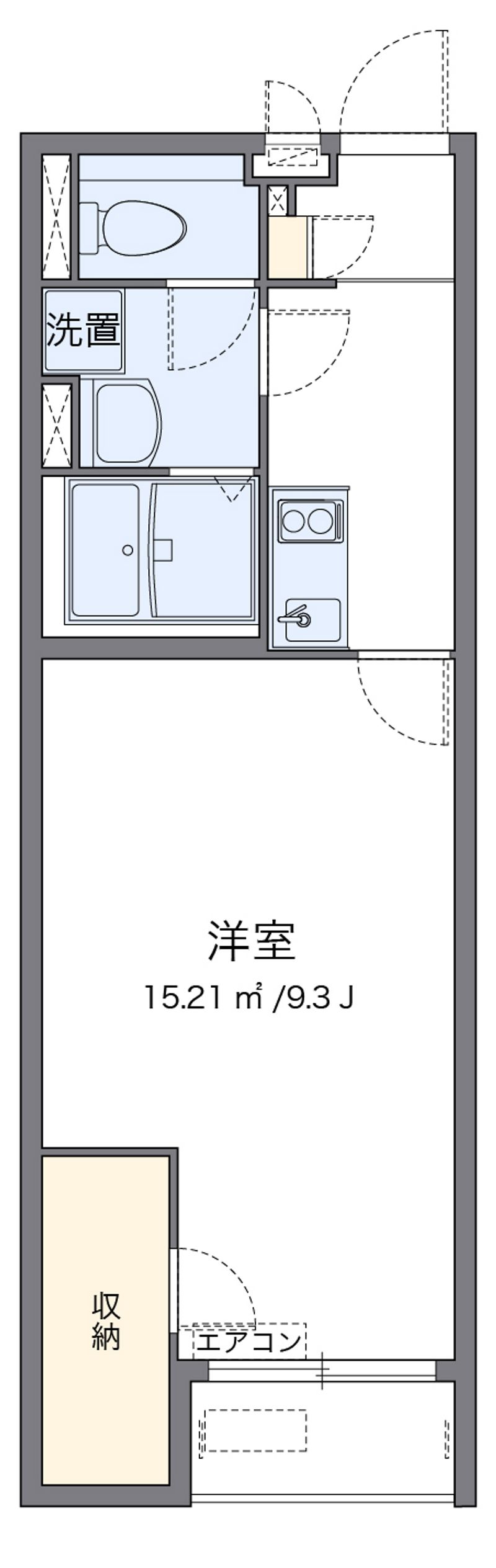 クレイノ岡山Ⅱ 間取図