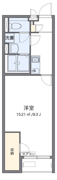 クレイノ岡山Ⅱ 間取り図