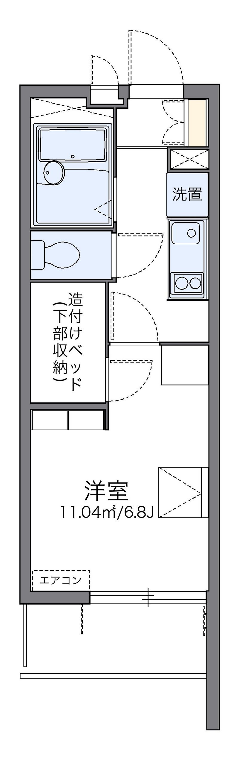 レオパレス八筋町 間取図