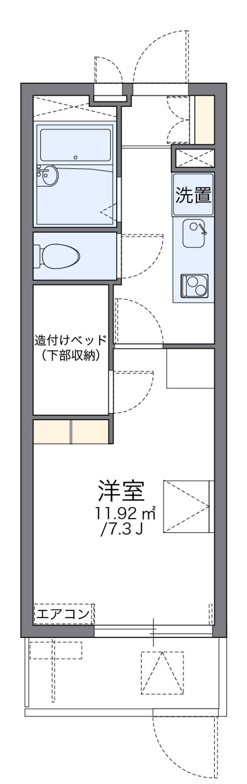 レオパレス片野Ｓ 間取図