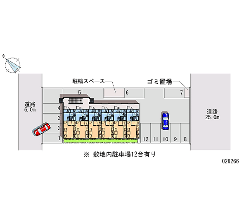 レオパレス若草 月極駐車場