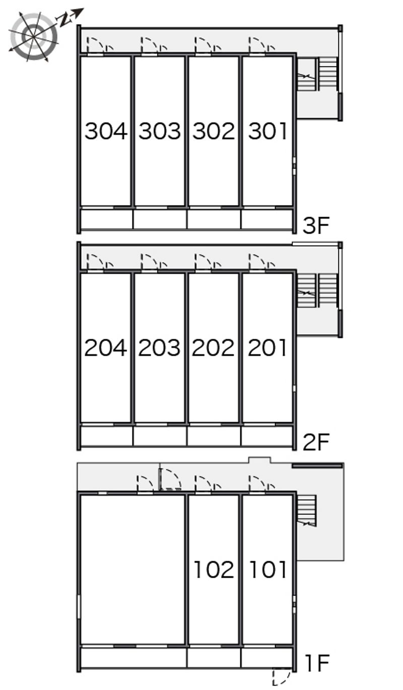 クレイノシーエスハイムⅣ 間取配置図