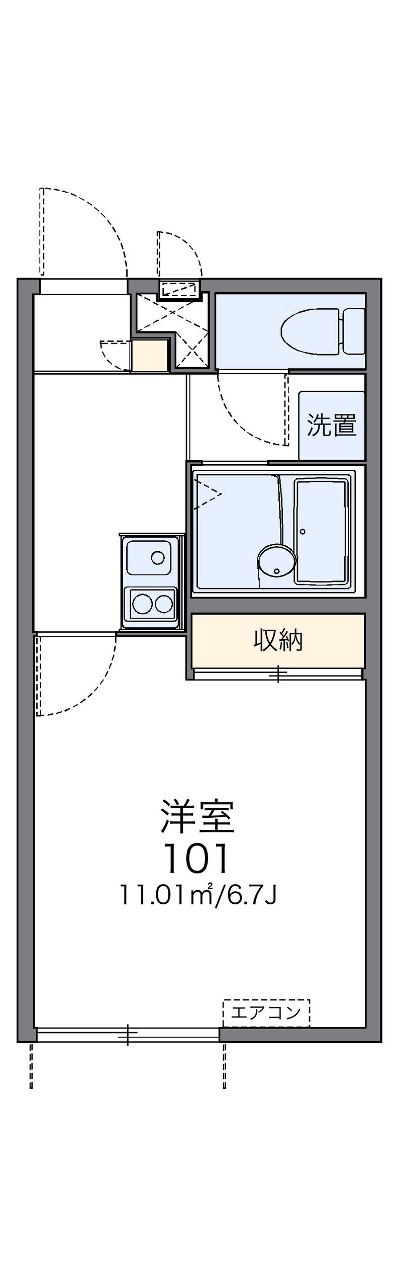 レオパレスルミナス　ＵＳ 間取図