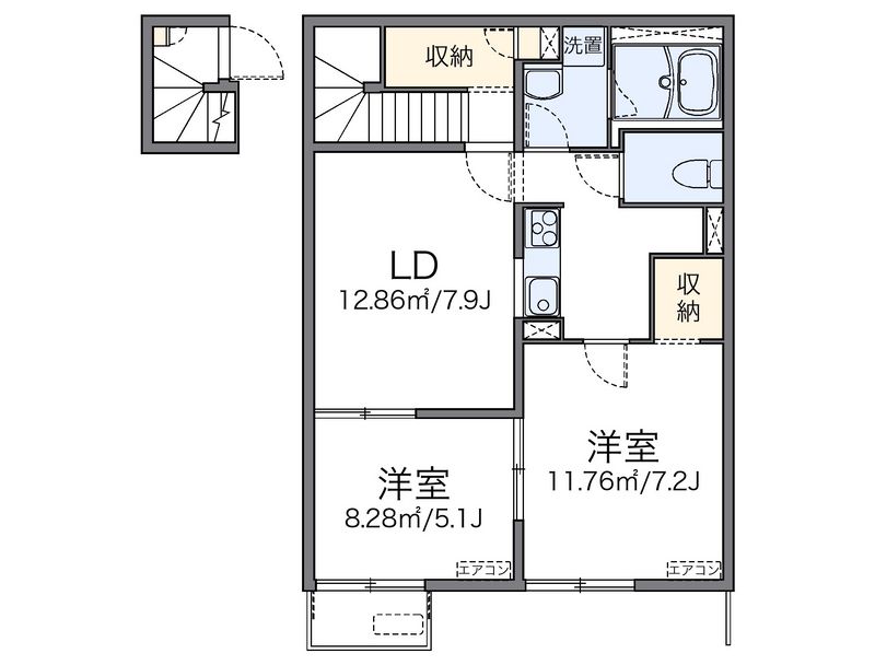 レオパレスサン 間取図