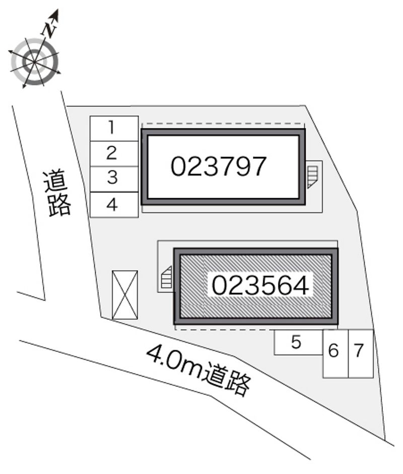 レオパレスシャトル香椎駅Ａ 配置図
