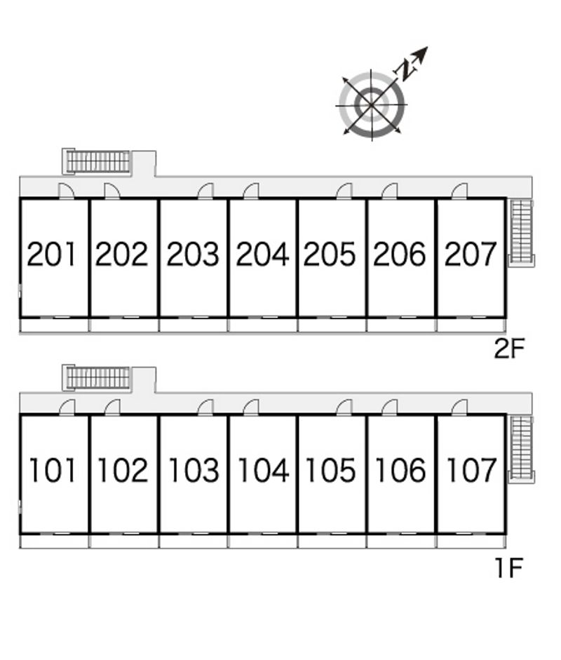 レオパレス大高Ｂ 間取り配置図