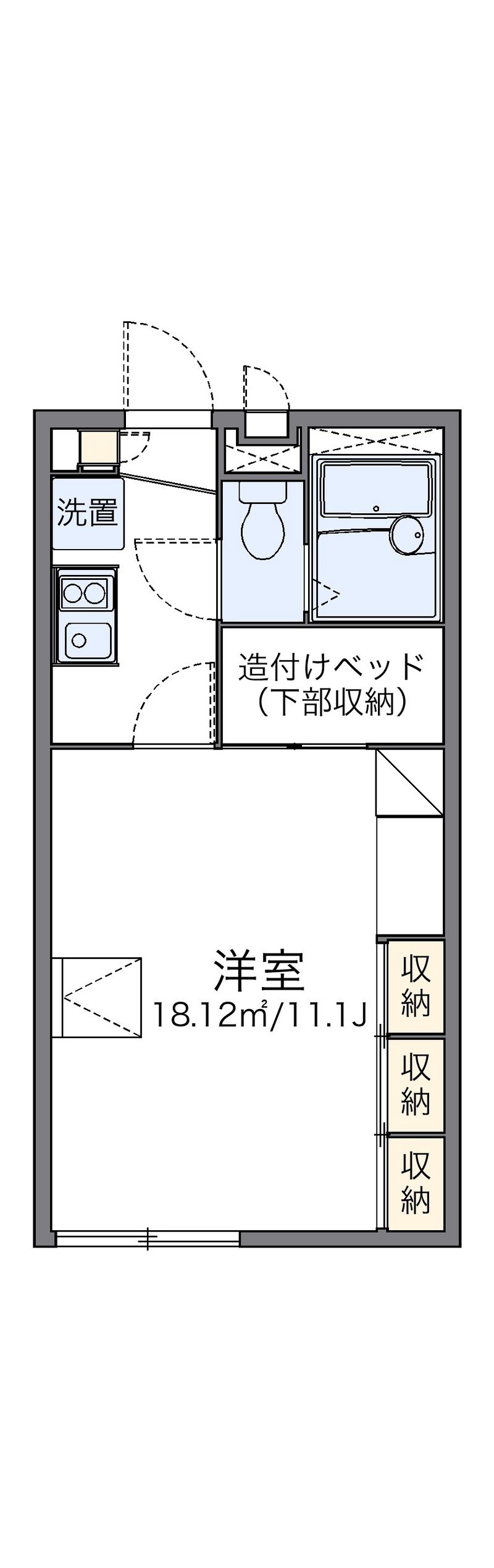 レオパレスマロンハイツ　Ⅱ 間取図