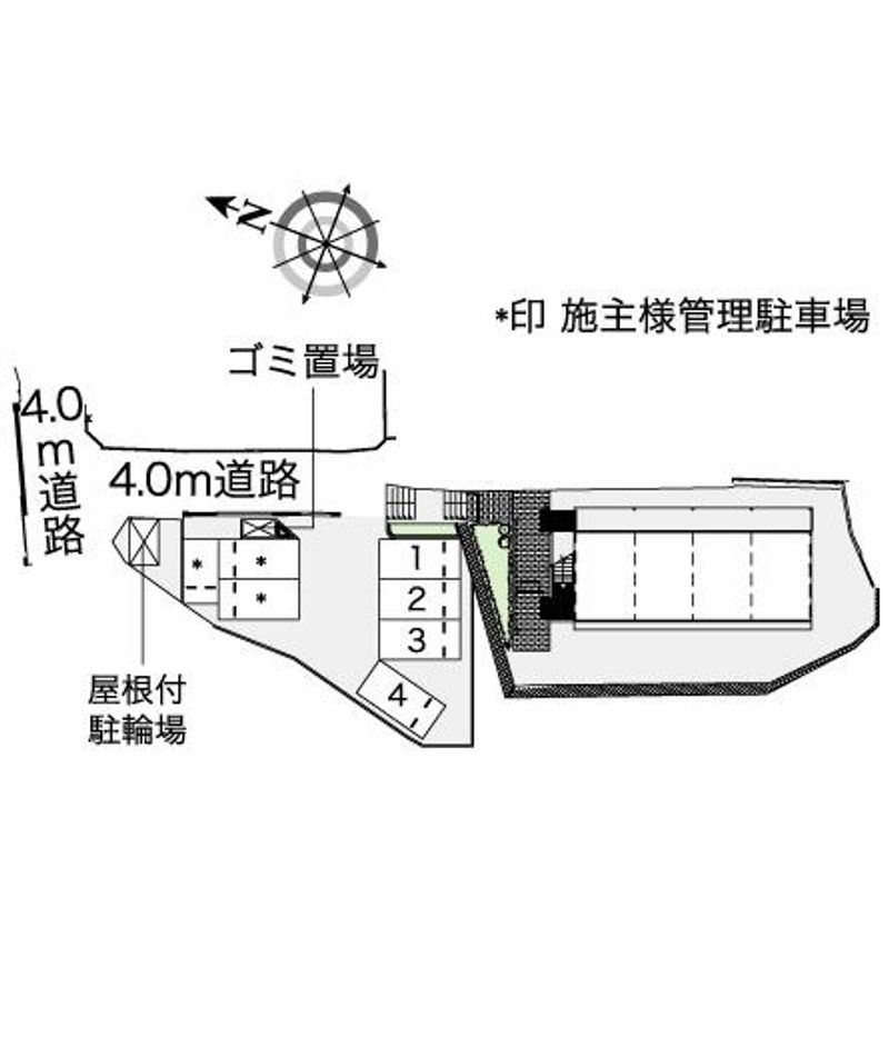 レオパレスグリーンハイツ 配置図