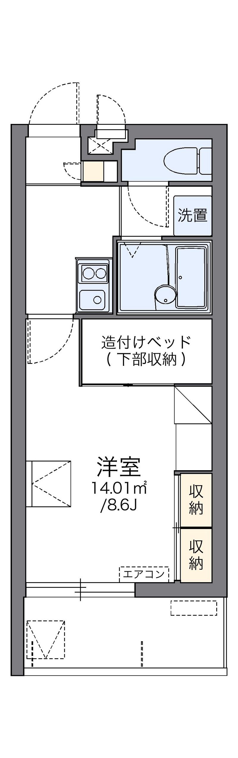 レオパレスＫＭティーダⅡ 間取り