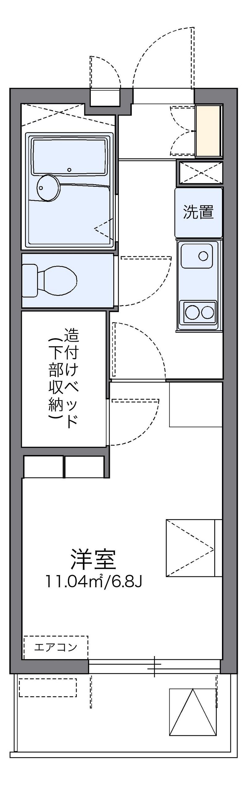 レオパレスハートポート 間取図