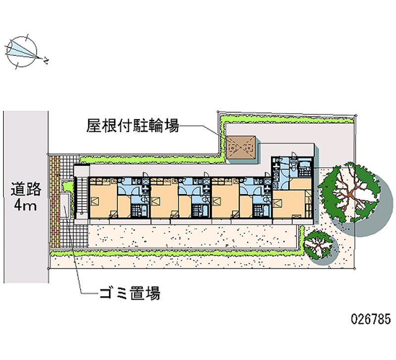 レオパレスグラティテュードⅢ 区画図