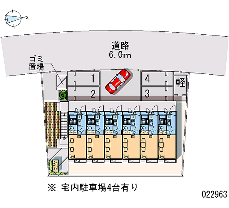 レオパレス西大袋サンハウス５６ 区画図