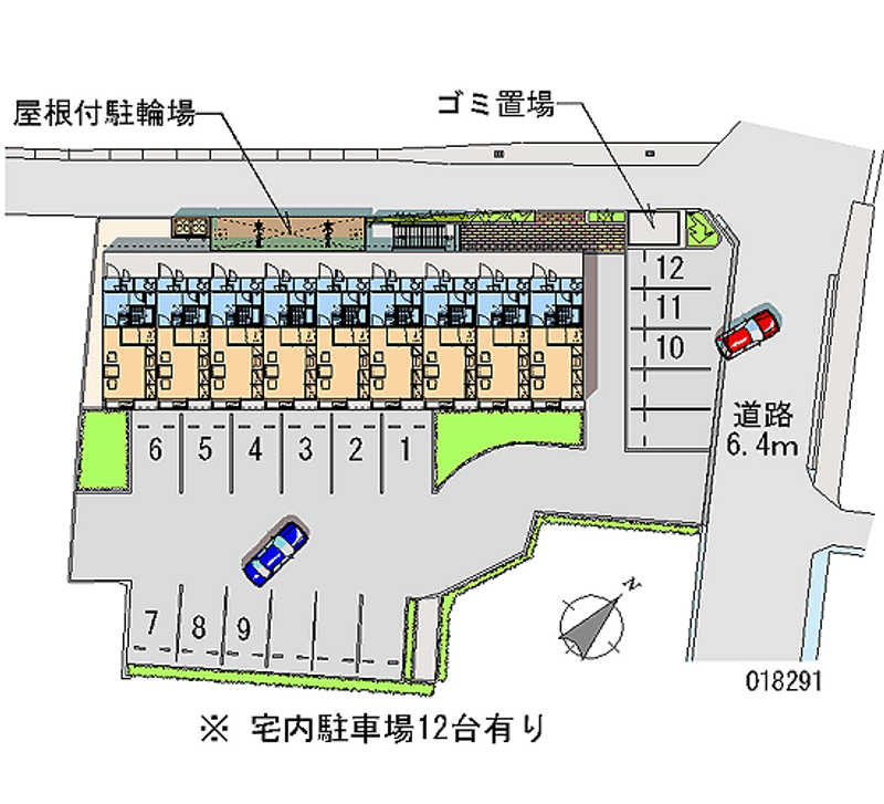 レオパレス早島５ 月極駐車場