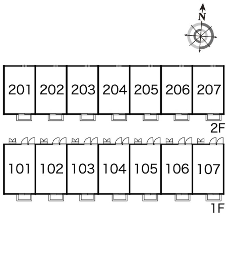 レオパレスリバーサイド本町 間取配置図