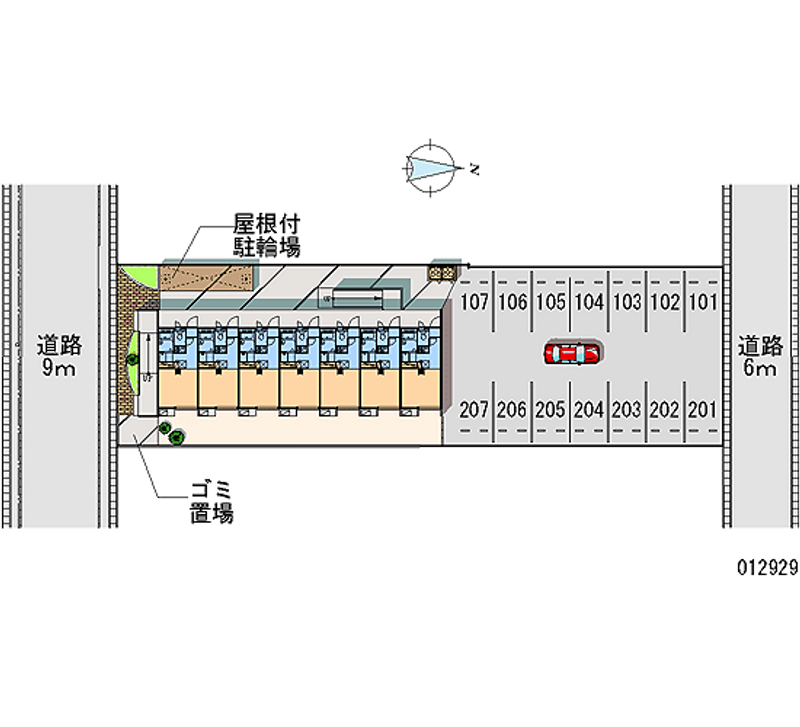 12929 Monthly parking lot