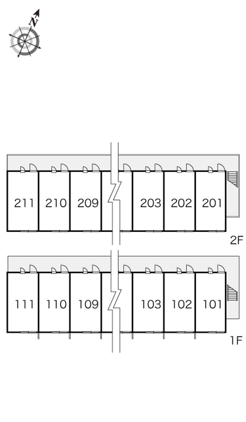 レオパレスピアチェーレ桜 間取配置図
