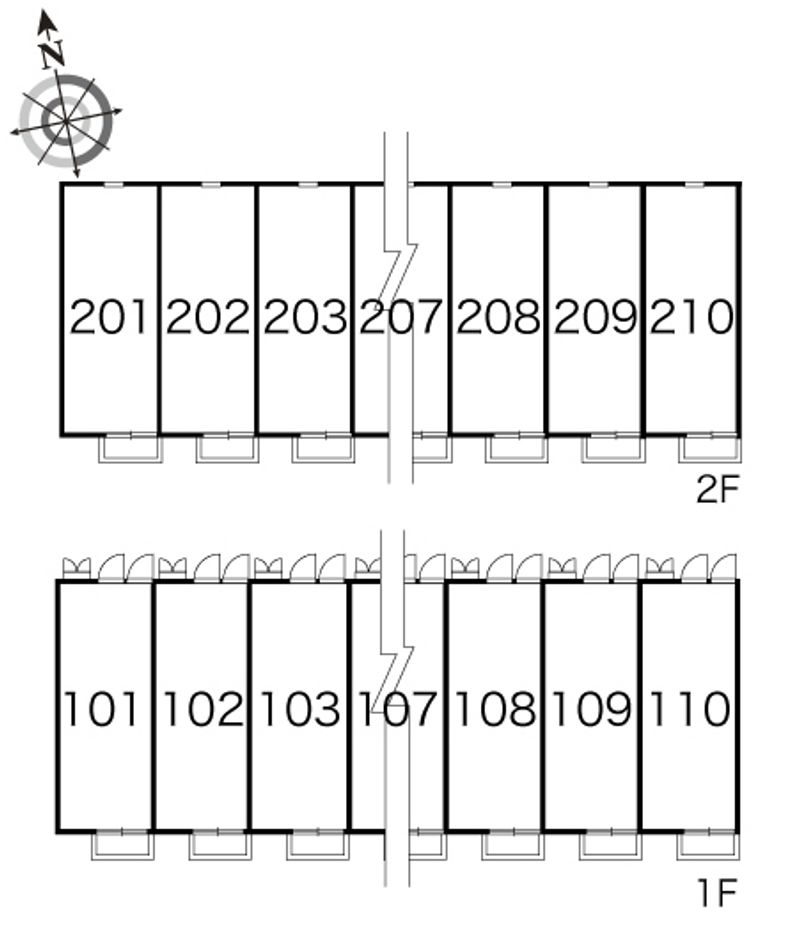 レオパレスメディオ 間取配置図