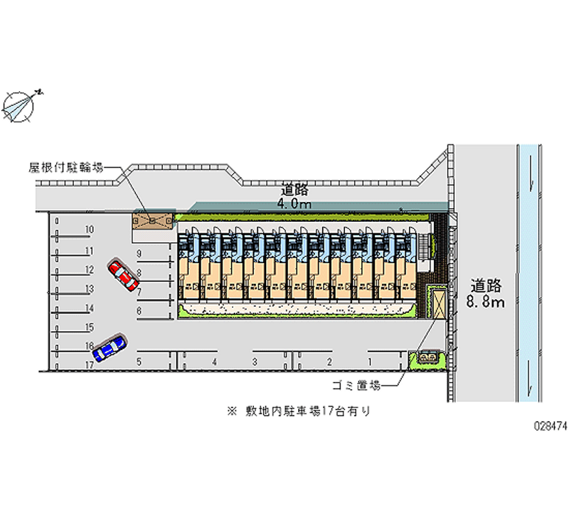 レオパレス鶴新田　南 月極駐車場