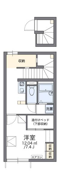 レオパレスプレシャス乙島 間取り図