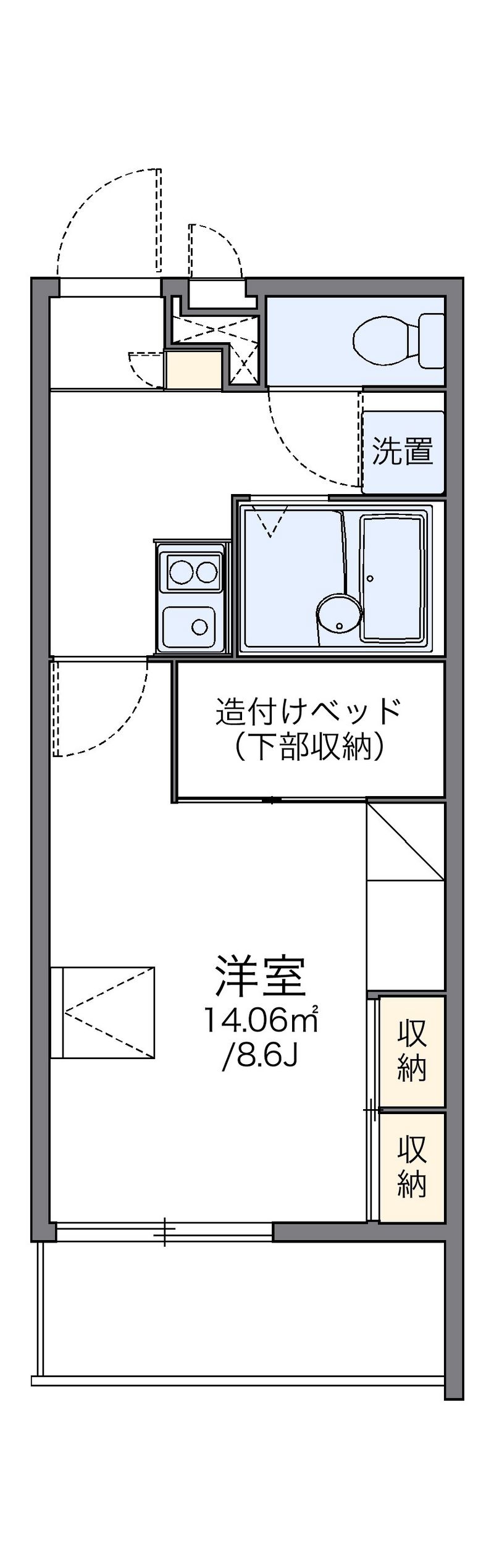 レオパレスアルモニ２番館 間取図