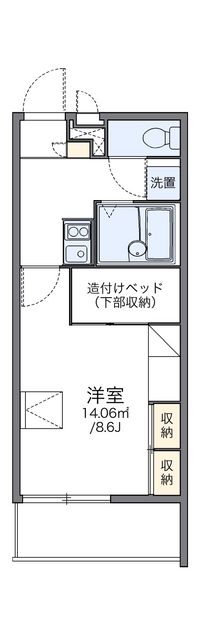 レオパレスアルモニ２番館 間取り図