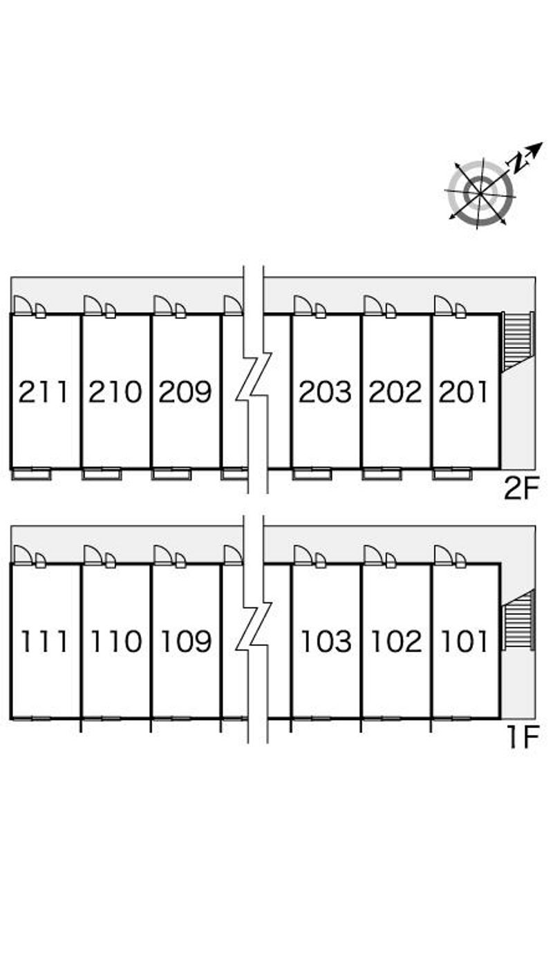 レオパレスエスポワール　Ⅱ 間取配置図