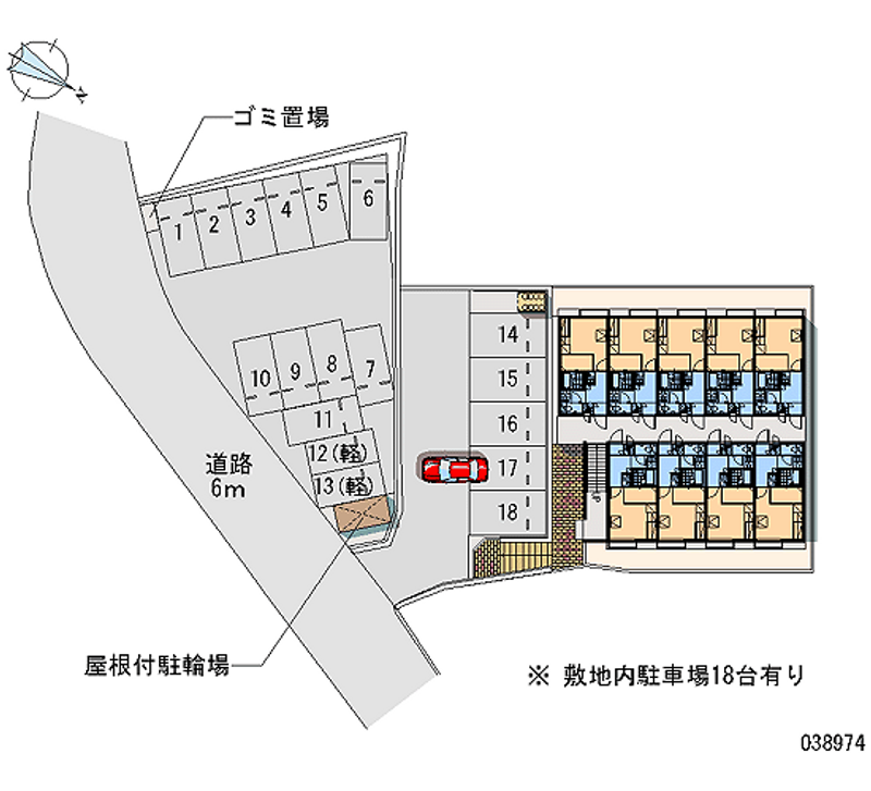 レオパレス北岡パークハウス 月極駐車場