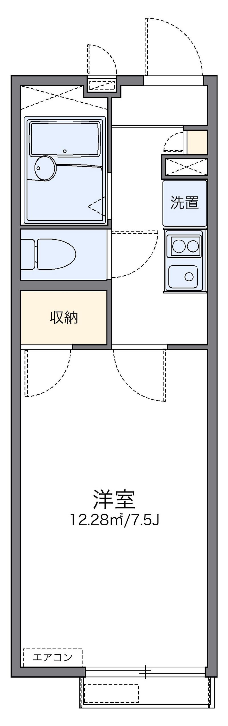 レオパレスプラスパ寿 間取図