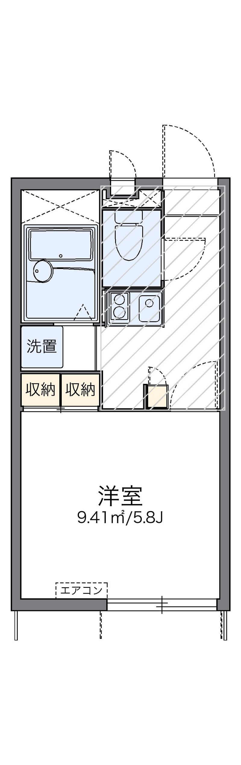 レオパレスアクティ魚崎 間取図