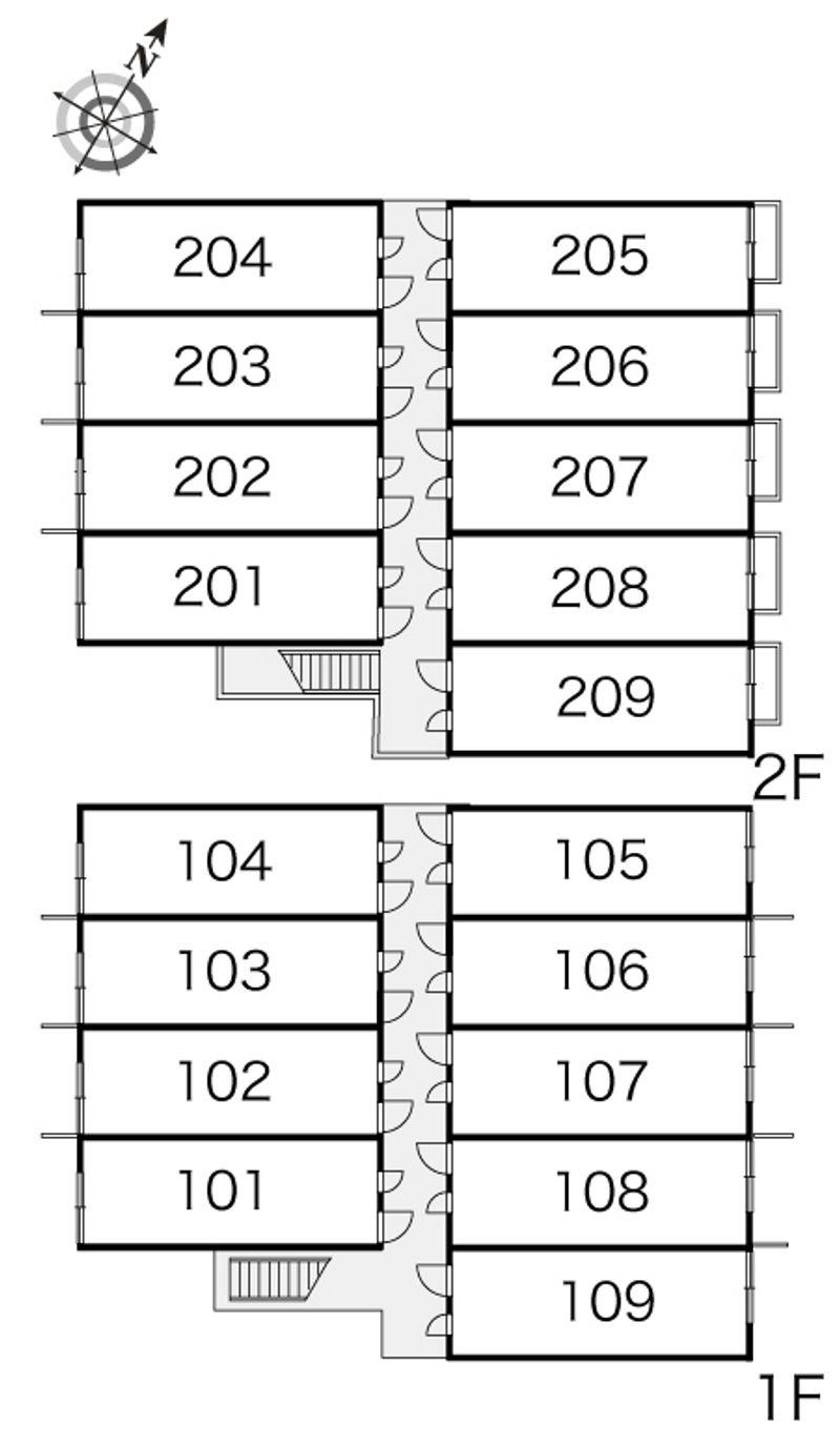 レオパレスサンフラワー 間取配置図