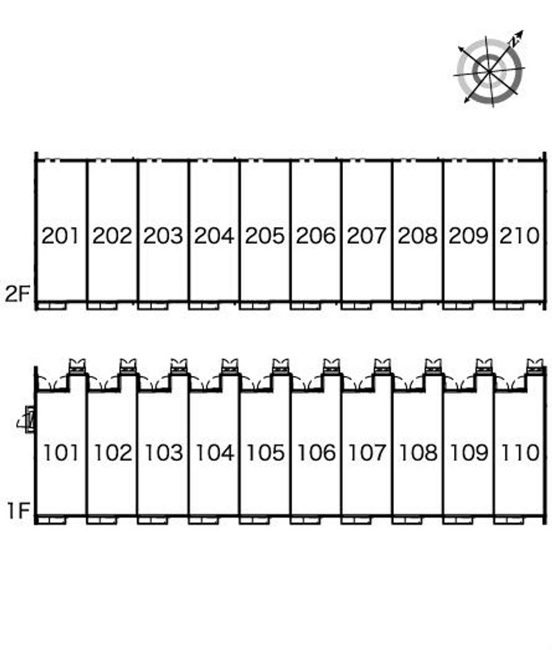 レオネクストやなぎ荘　第二 間取配置図