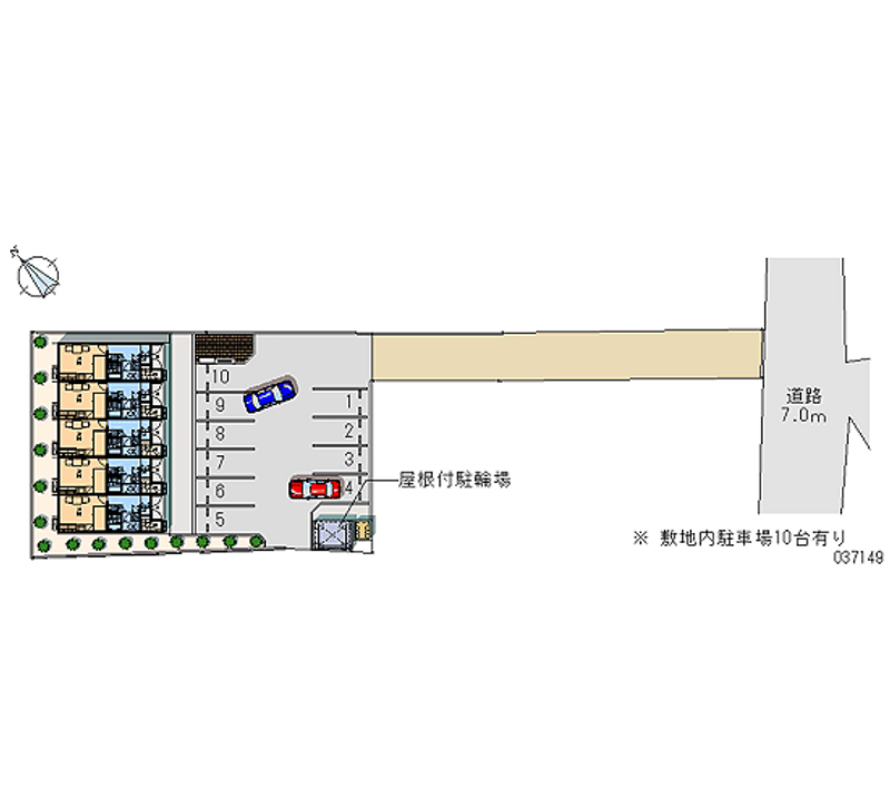 レオパレス風紋 月極駐車場