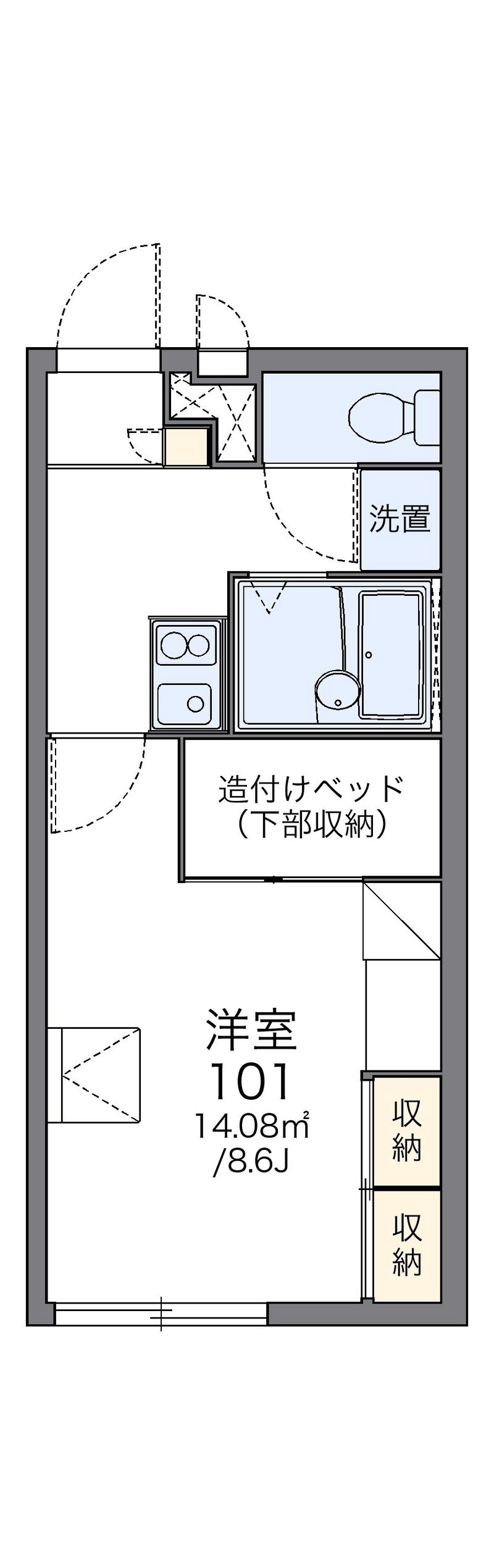 レオパレス鳳仙花 間取図