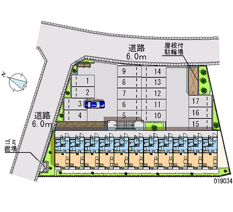 レオパレス中川 月極駐車場