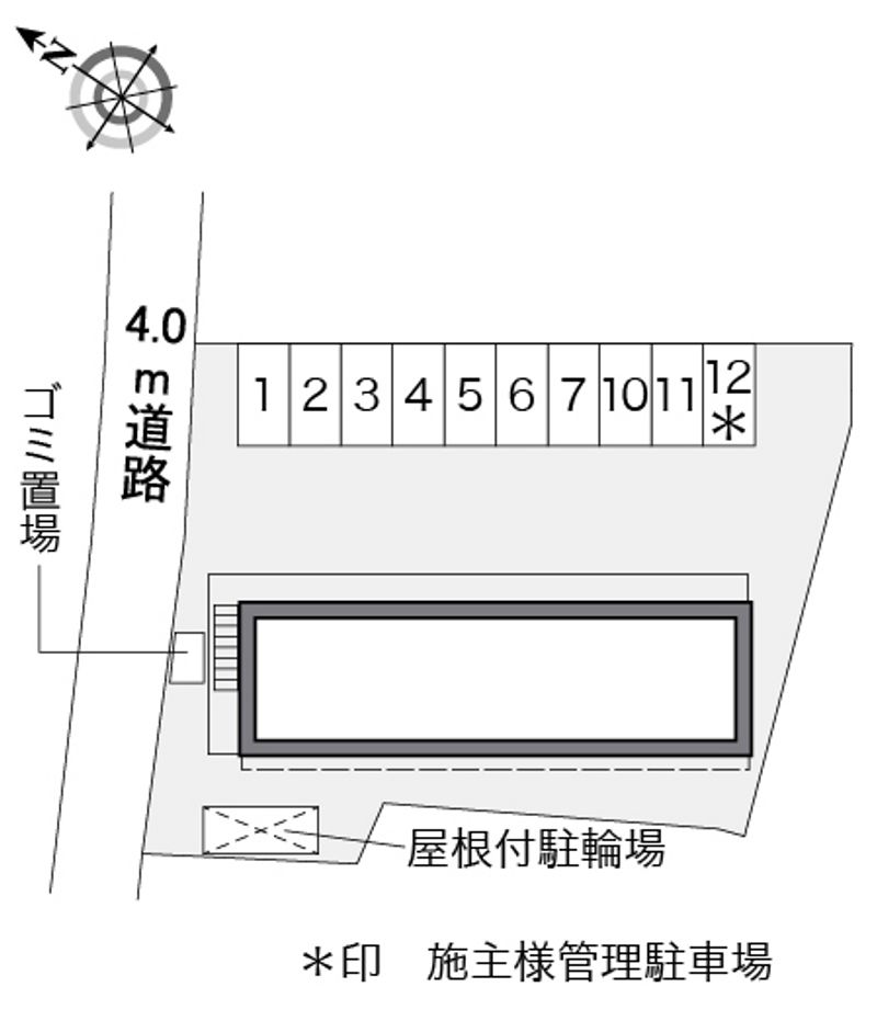 レオパレス八幡大谷 配置図