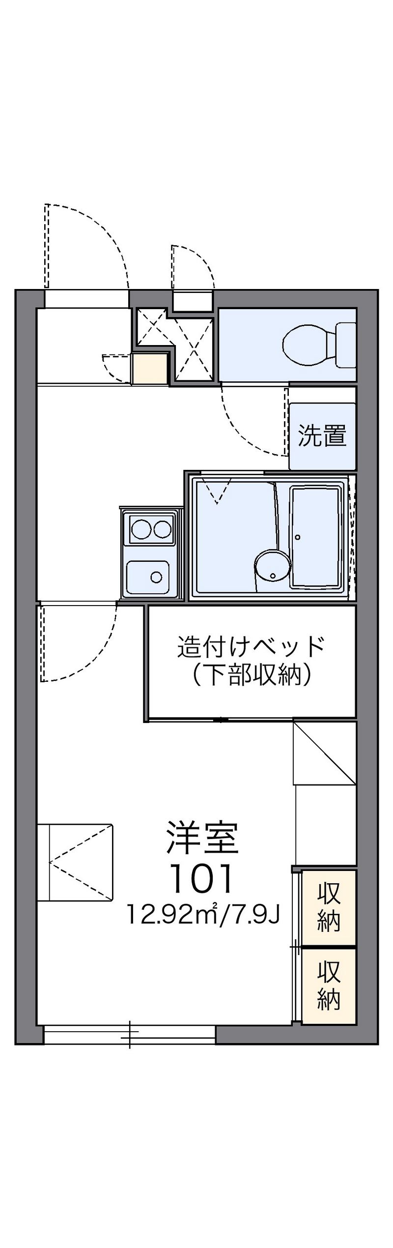 レオパレスコンフォール石橋Ｆ 間取図