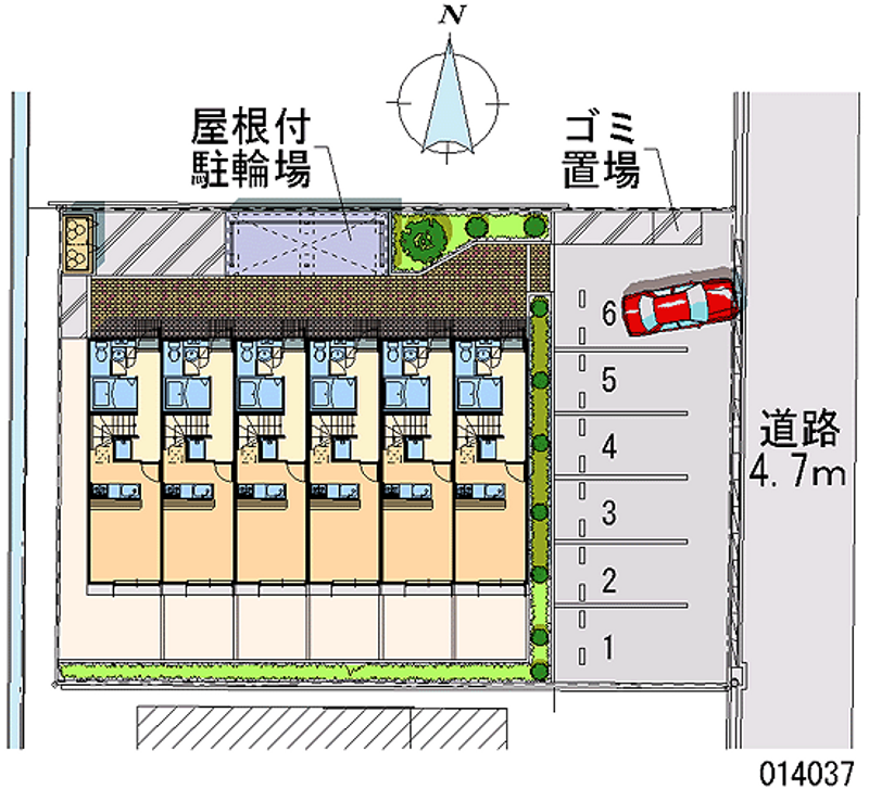 レオパレスクレール新庄 月極駐車場