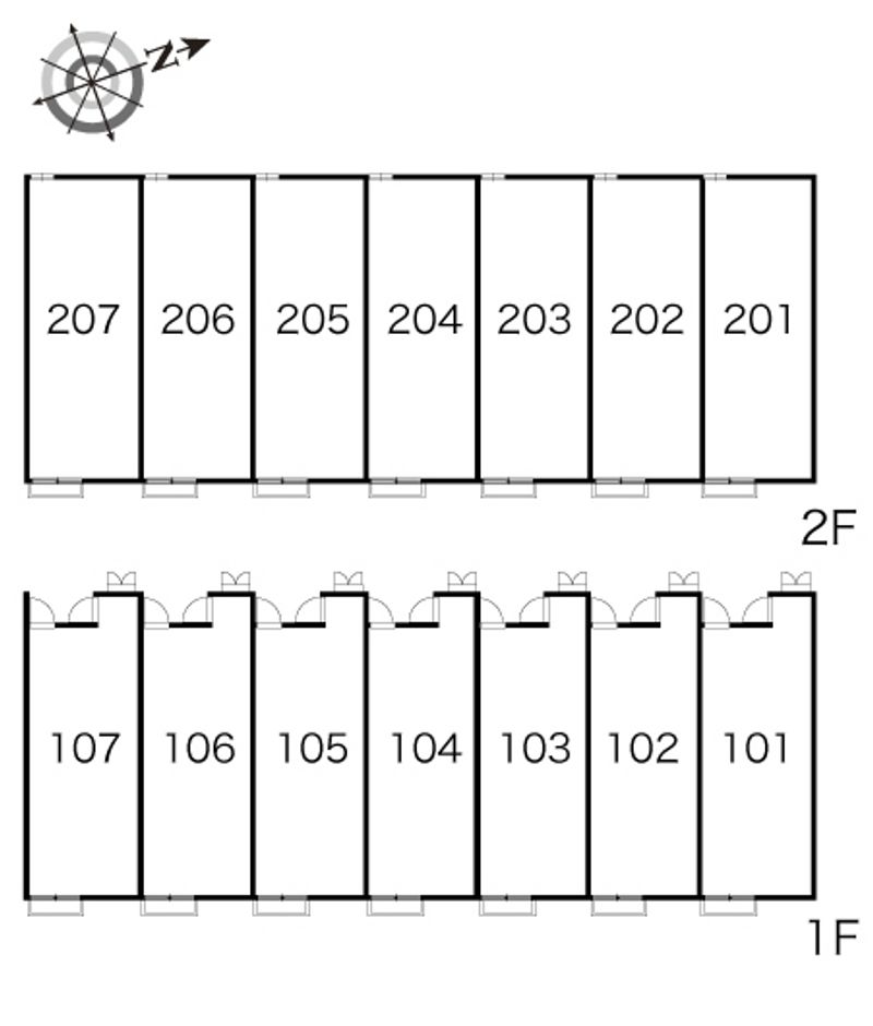 レオパレスすずらん 間取配置図