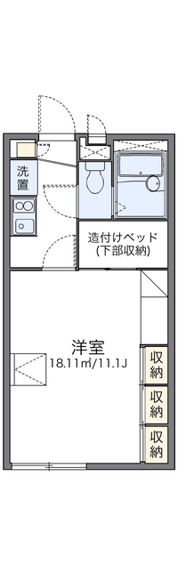 レオパレスマリリン 間取り図