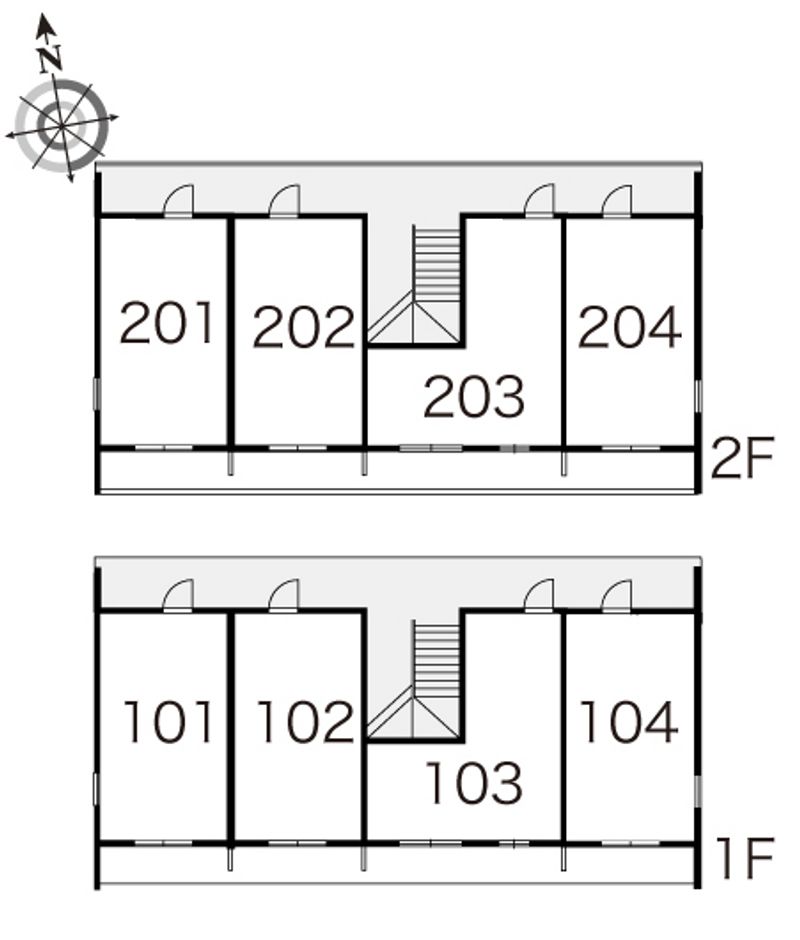 レオパレスほたるⅠ 間取り配置図