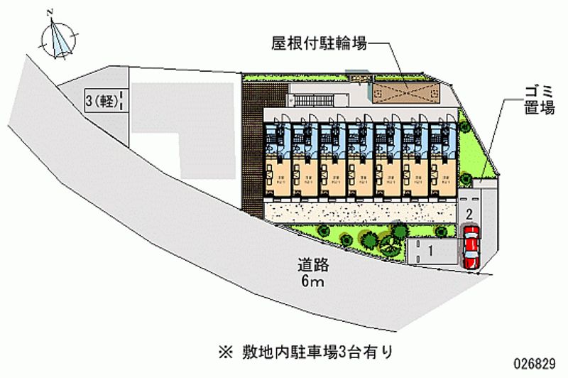 レオパレスメイプルⅡ 月極駐車場