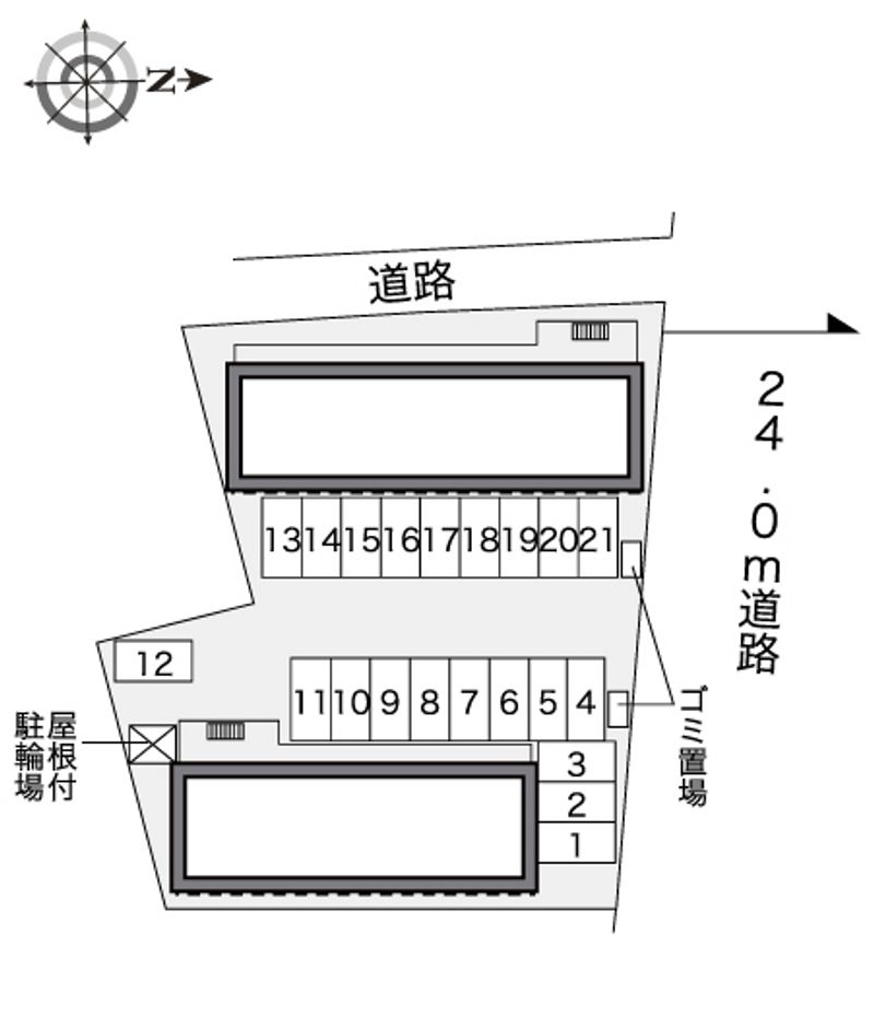 レオパレス金堀１６ 配置図
